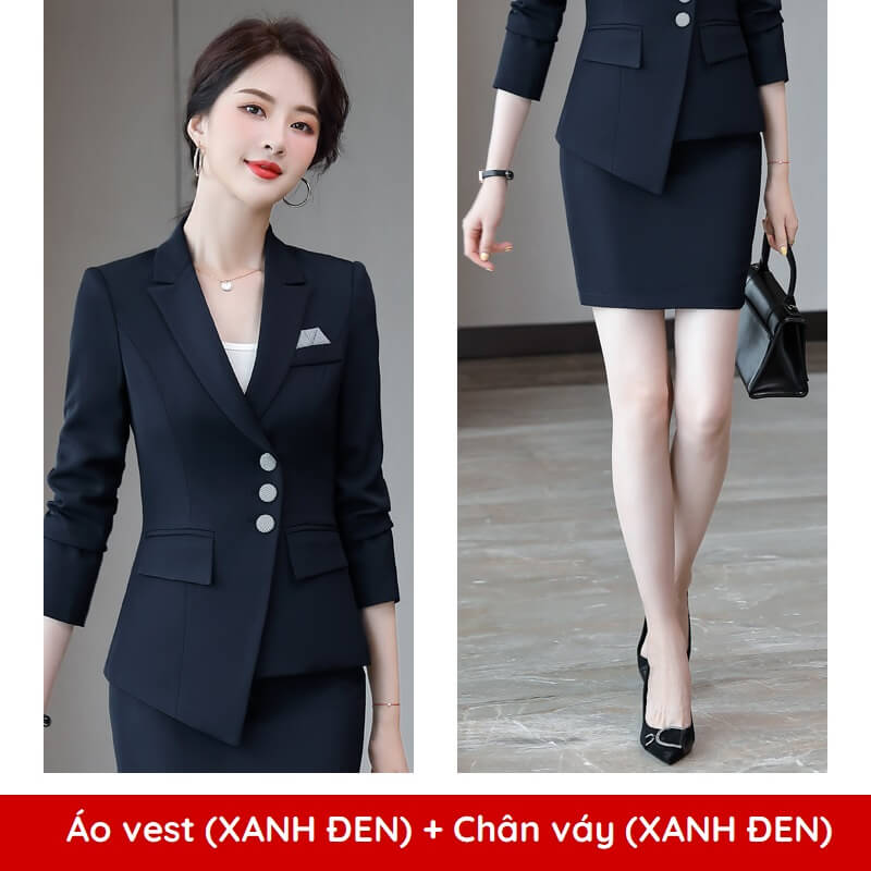 Váy A cơ bản màu xanh đen Real Clothes, đủ size, thiết kế phù hợp công sở -  Chân váy | ThờiTrangNữ.vn